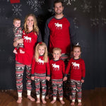 Xmas Moose Fairy Christmas Family Matching Pajamas Set Adult Kids Sleepwear Nightwear Pjs Photgraphy Prop Party Clothing