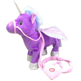 Funny Toys  Electric Walking Unicorn Plush Toy Stuffed Animal Toy Electronic Music Unicorn Toy for Children Christmas Gifts