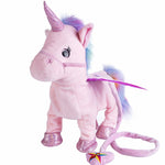 Funny Toys  Electric Walking Unicorn Plush Toy Stuffed Animal Toy Electronic Music Unicorn Toy for Children Christmas Gifts